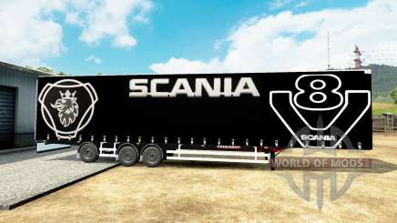 Cortina semi-remolque Scania V8 para Euro Truck Simulator 2