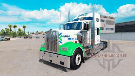 La piel de Estrella FJ Servicio en el camión Kenworth W900 para American Truck Simulator