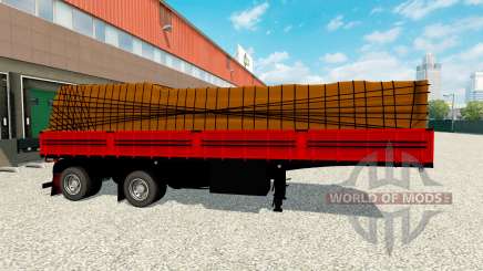Plataforma semi remolque con carga para Euro Truck Simulator 2