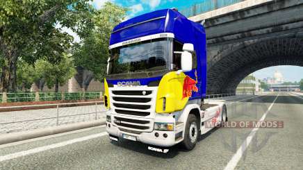 La piel de Red Bull v2.0 camión Scania para Euro Truck Simulator 2