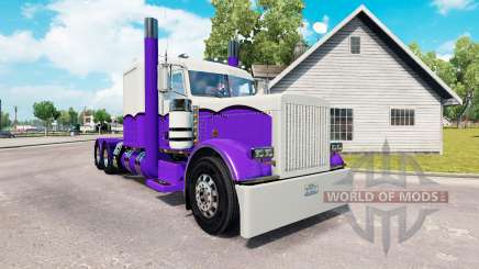 La piel de color Morado y Blanco para el camión Peterbilt 389 para American Truck Simulator