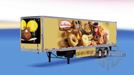 La piel de Tim Hortons en refrigerada semi-remolque para American Truck Simulator