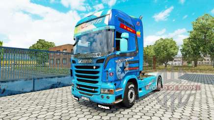 La piel need For Speed Hot Pursuit en el tractor Scania para Euro Truck Simulator 2