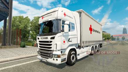 Scania R730 Tandem British Red Cross para Euro Truck Simulator 2