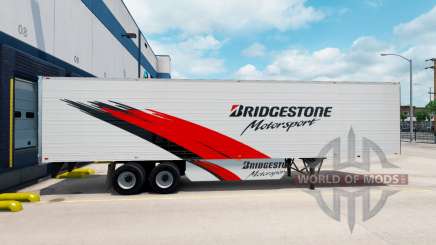 Bridgestone de la piel en el remolque refrigerado para American Truck Simulator
