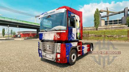 La piel de Copa de Francia 2014 en una unidad tractora Renault para Euro Truck Simulator 2