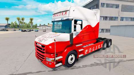 La piel Airbrash Polska para camión Scania T para American Truck Simulator