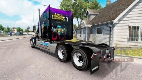 Скин de la Liga de Leyendas на Freightliner Coro para American Truck Simulator