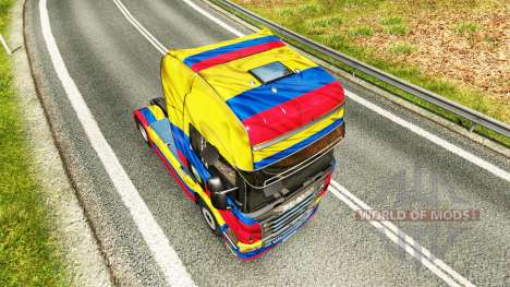 La Copa Colombia 2014 de la piel para Scania cam para Euro Truck Simulator 2