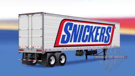 La piel de Snickers en el semirremolque-el refri para American Truck Simulator