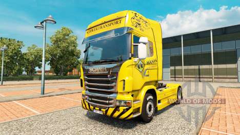 Schwertransport Hanys de la piel para Scania cam para Euro Truck Simulator 2