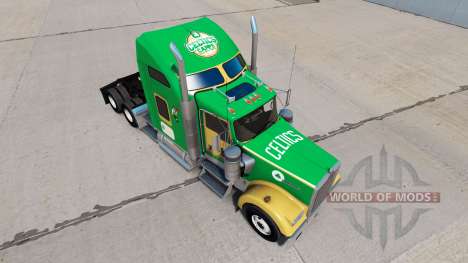 Boston Celtics de la piel para el Kenworth W900  para American Truck Simulator
