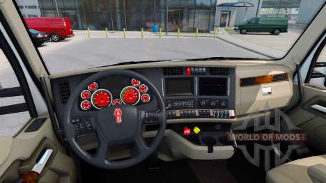 El color rojo de los dispositivos en un Kenworth para American Truck Simulator