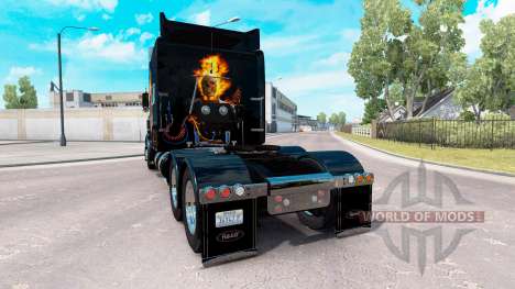 Ghost Rider de la piel para el camión Peterbilt  para American Truck Simulator
