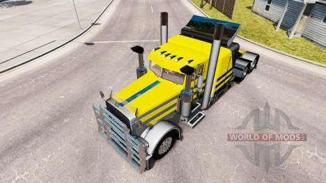 Скин-Plateado amarillo metálico на Peterbilt 389 para American Truck Simulator