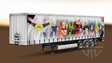La piel de Dragon Ball en el remolque para Euro Truck Simulator 2