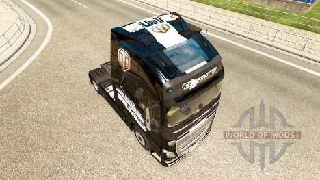 La piel de World of Tanks en Volvo trucks para Euro Truck Simulator 2