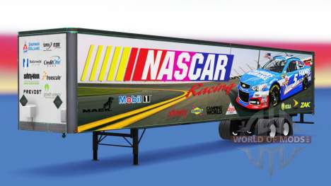 La piel en NASCAR todo-metal remolque para American Truck Simulator