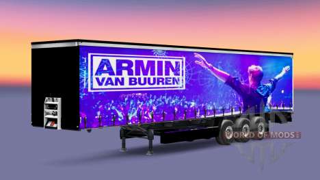 La piel de Armin van Buuren en el remolque para Euro Truck Simulator 2