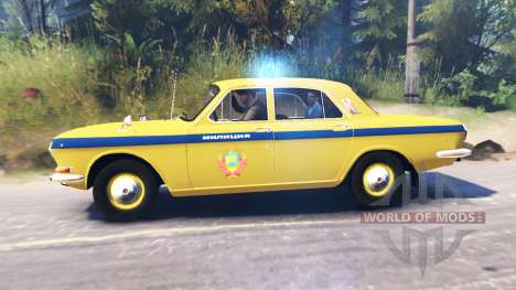 GAZ-24 Volga de la Policía de la URSS para Spin Tires