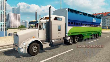 Una colección de camiones de transporte para el  para Euro Truck Simulator 2