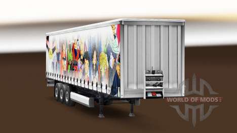 La piel de Dragon Ball en el remolque para Euro Truck Simulator 2
