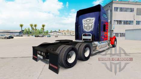 La piel de Optimus Prime camión Kenworth W900 para American Truck Simulator