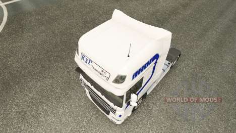 KSF Transporte skin for DAF truck para Euro Truck Simulator 2