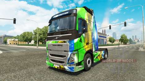 Brasil 2014 en la piel v3.0 para camiones Volvo para Euro Truck Simulator 2
