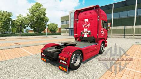 La piel de 1. FC Nurnberg en el Scania truck para Euro Truck Simulator 2