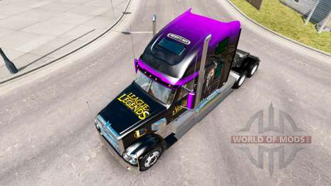 Скин de la Liga de Leyendas на Freightliner Coro para American Truck Simulator