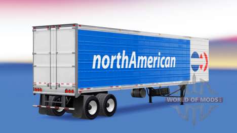 Refrigerado semi-remolque de América del Norte para American Truck Simulator