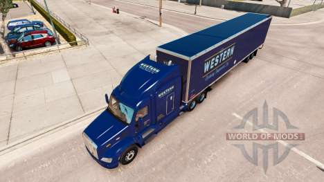 Occidental de la piel para el camión Peterbilt para American Truck Simulator