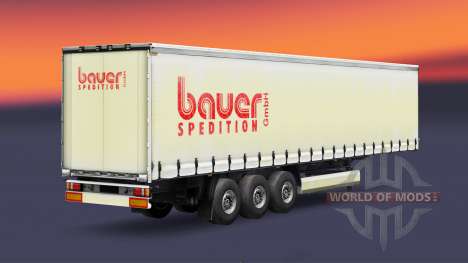 La piel Bauer Spedition GmbH en el remolque para Euro Truck Simulator 2