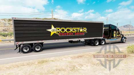 La piel Rockstar Energy para la semi-refrigerado para American Truck Simulator
