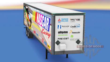 La piel en NASCAR todo-metal remolque para American Truck Simulator