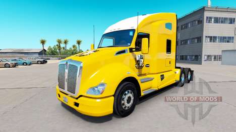 La piel Port Vale en amarillo tractor Kenworth para American Truck Simulator