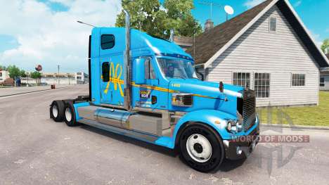 La piel de a&R en el camión Freightliner Coronad para American Truck Simulator