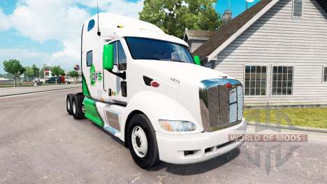 Skin DFS Danfreiht on tractor Peterbilt 387 para American Truck Simulator