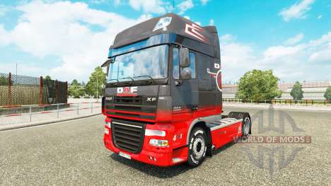 Gris Rojo de la piel para DAF camión para Euro Truck Simulator 2