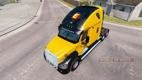 Скин Estes Express на Freightliner Cascadia para American Truck Simulator