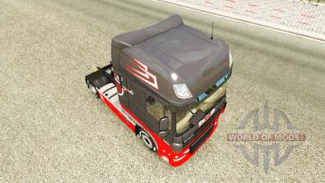 Gris Rojo de la piel para DAF camión para Euro Truck Simulator 2
