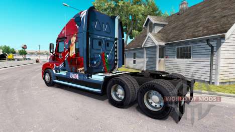 La piel Mandy en tractor Freightliner Cascadia para American Truck Simulator