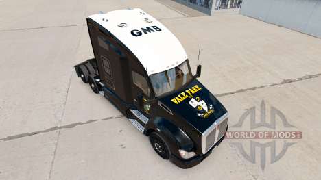 Piel negra Port Vale en un Kenworth tractor para American Truck Simulator