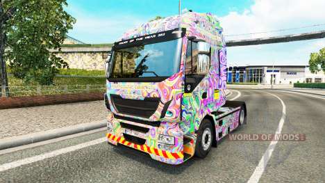 La piel Psicodélico en el camión Iveco para Euro Truck Simulator 2