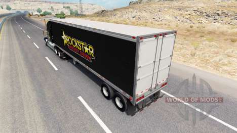La piel Rockstar Energy para la semi-refrigerado para American Truck Simulator
