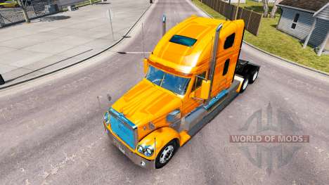La piel Metálica del camión Freightliner Coronad para American Truck Simulator