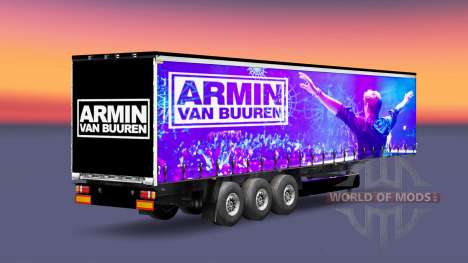 La piel de Armin van Buuren en el remolque para Euro Truck Simulator 2