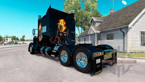 Ghost Rider de la piel para el camión Peterbilt  para American Truck Simulator