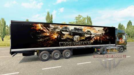 La piel de World of Tanks en el remolque para Euro Truck Simulator 2